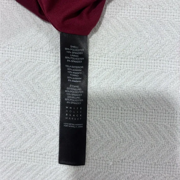 💜White House Black Market Rich Burgundy Velvet Top - Picture 7 of 10